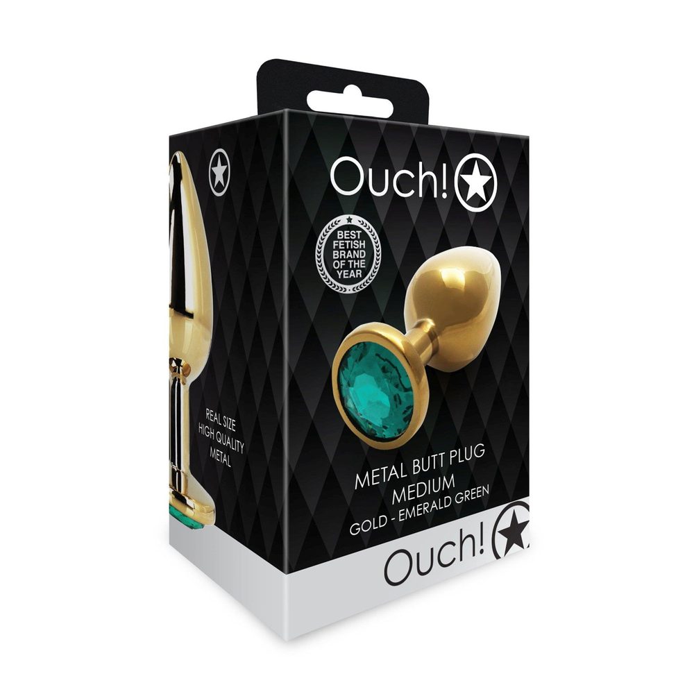 Korek analny Round Gem Ouch! średni 7 cm