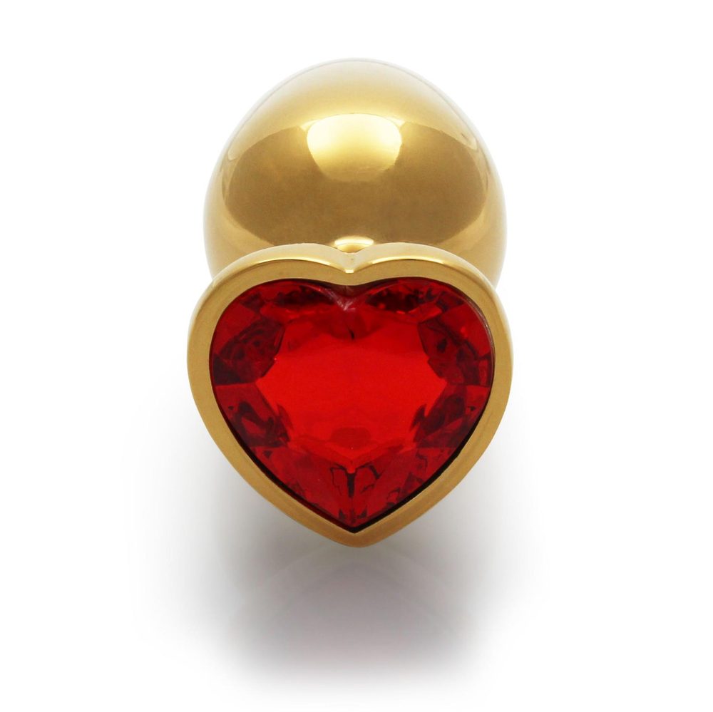 Korek analny Heart Gem duży złoty Ouch 8 cm