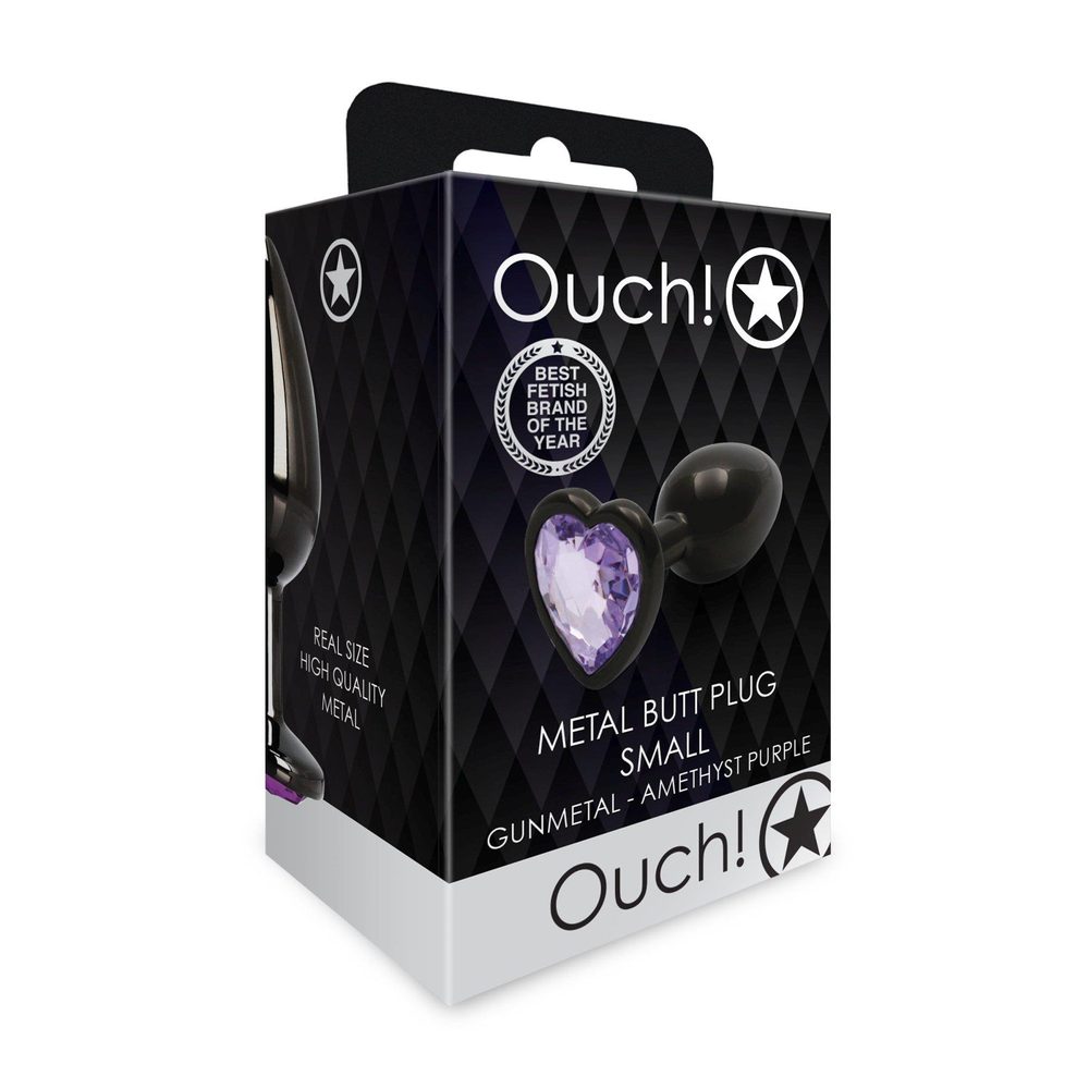 Korek analny Heart Gem Ouch! mały 6 cm
