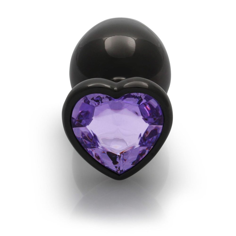 Korek analny Heart Gem Ouch! duży aluminiowy 8 cm