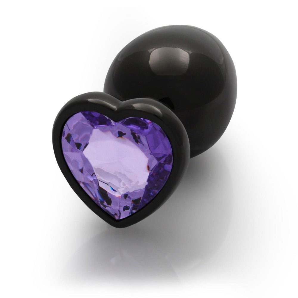Korek analny Heart Gem Ouch! duży aluminiowy 8 cm