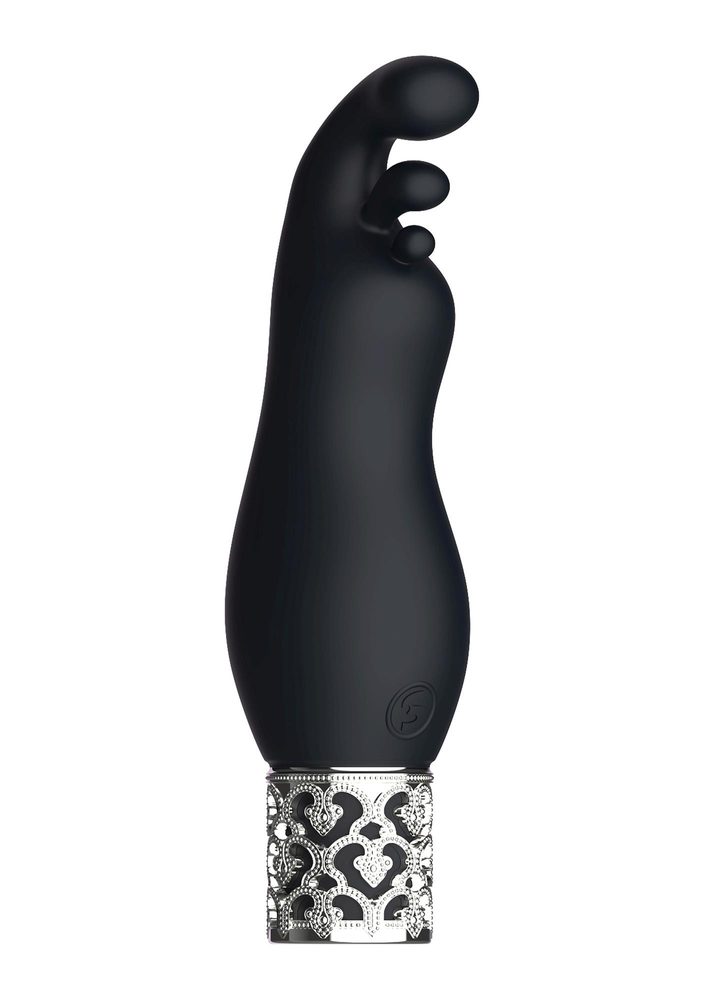 Stymulator łechtaczki silikonowy Royal Gems Exquisite czarny 12 cm