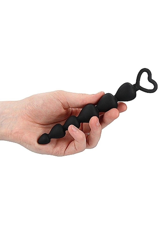 Kuleczki analne silikonowe ShotsToys czarne 15 cm
