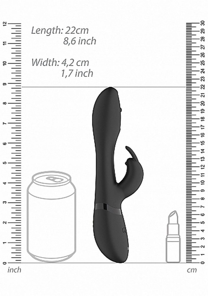Wibrator króliczek Mira wirujący punkt G Vive silikonowy czarny USB