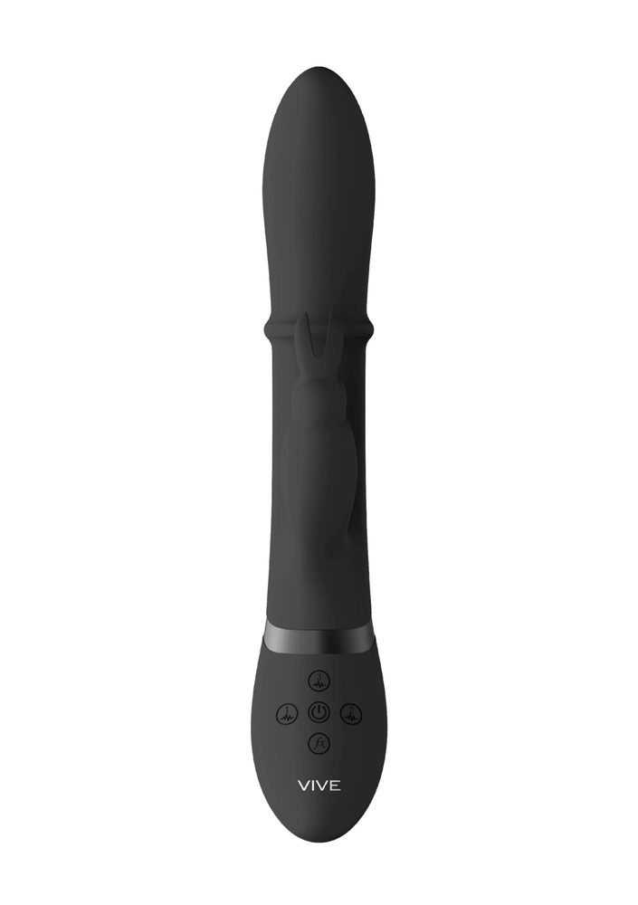 Wibrator króliczek VIVE Halo silikonowy czarny 14 cm USB