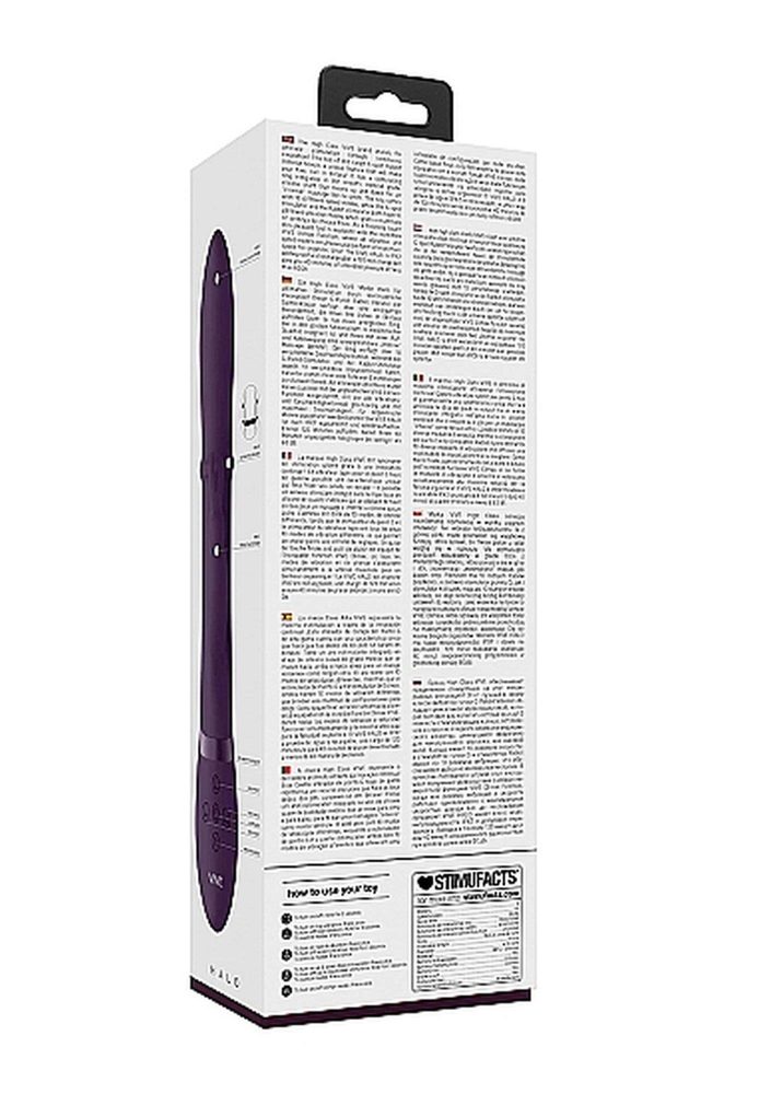 Wibrator króliczek Halo z ruchomym pierścieniem Vive fioletowy 14 cm