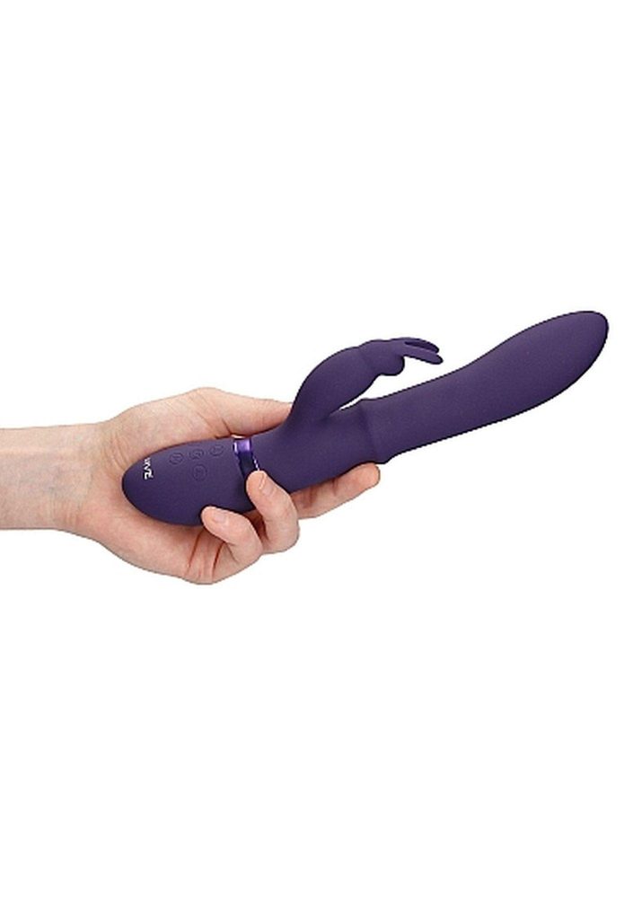 Wibrator króliczek Halo z ruchomym pierścieniem Vive fioletowy 14 cm