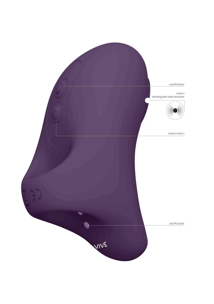 Stymulator łechtaczki Vive Hana fioletowy silikonowy USB 5cm
