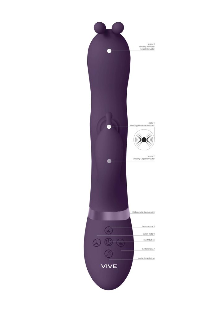 Wibrator króliczek Vive Gada z falą pulsacyjną USB