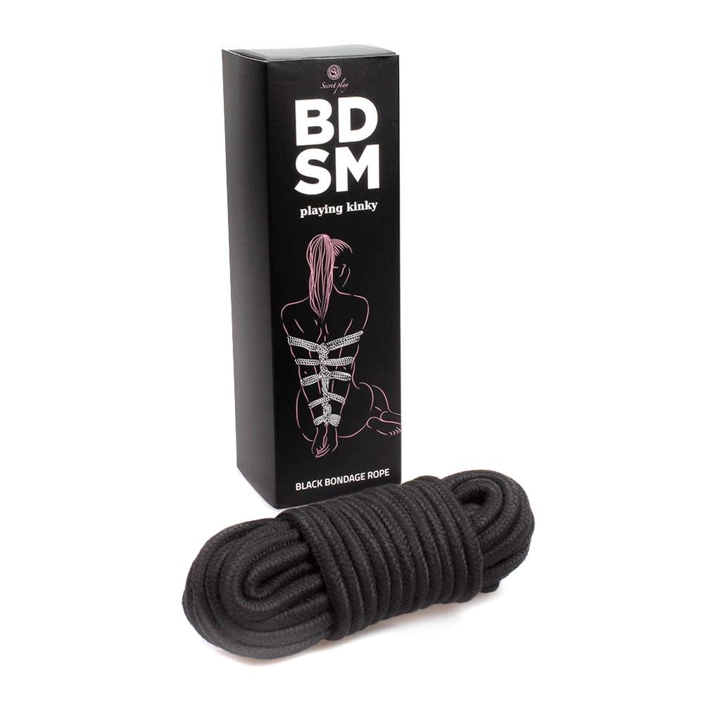 Miękka czarna lina bondage Secret Play 10m