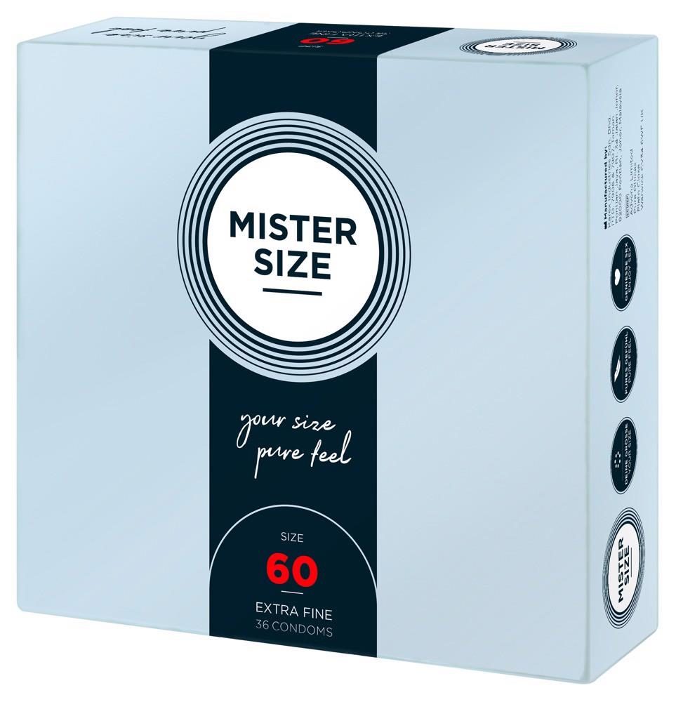 Prezerwatywy wegańskie Mister Size 60 mm 36 sztuk lateks naturalny