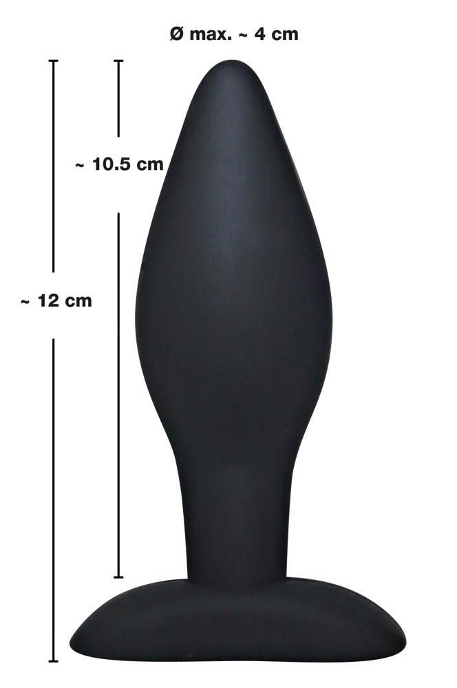 Korek analny silikonowy Black Velvets duży 12 cm