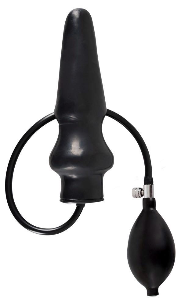 Korek analny nadmuchiwany Late X lateksowy czarny 20 cm