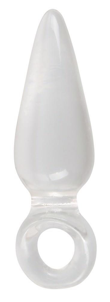 Korek analny transparentny z pętlą na palec You2Toys 9,5 cm