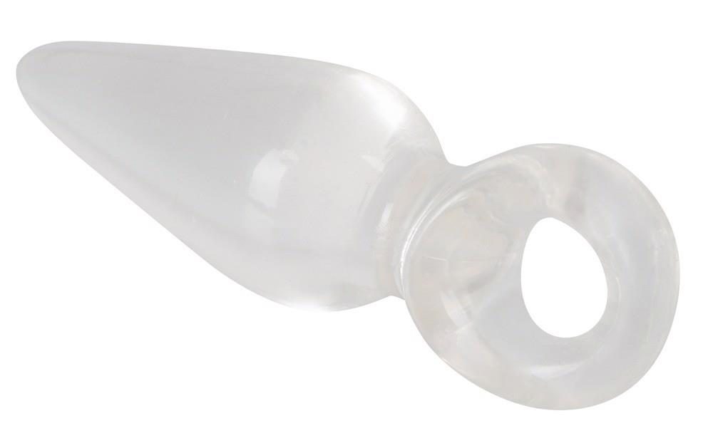 Korek analny transparentny z pętlą na palec You2Toys 9,5 cm