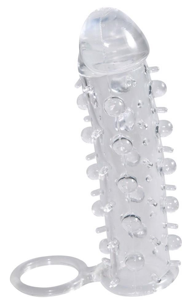 Przezroczysta przedłużka na penisa Crystal 11 cm z pierścieniem