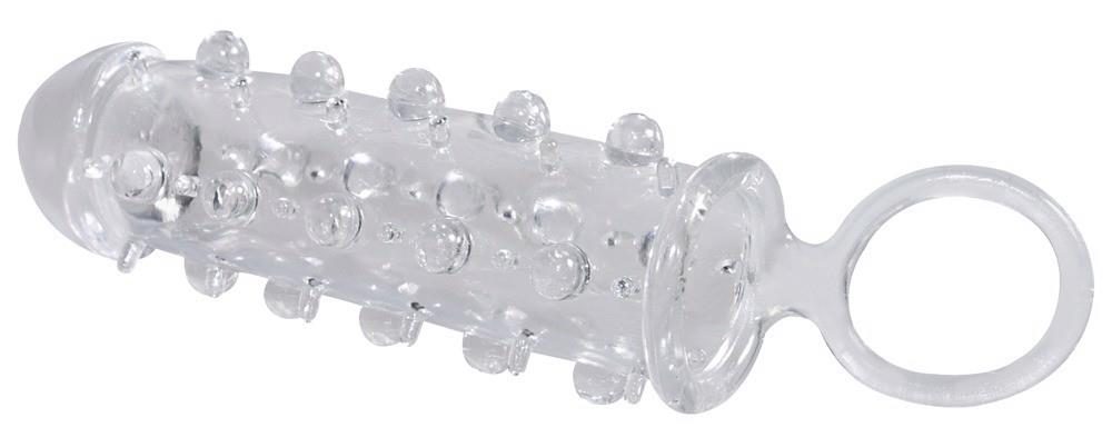 Przezroczysta przedłużka na penisa Crystal 11 cm z pierścieniem
