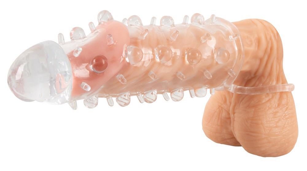 Przezroczysta przedłużka na penisa Crystal 11 cm z pierścieniem