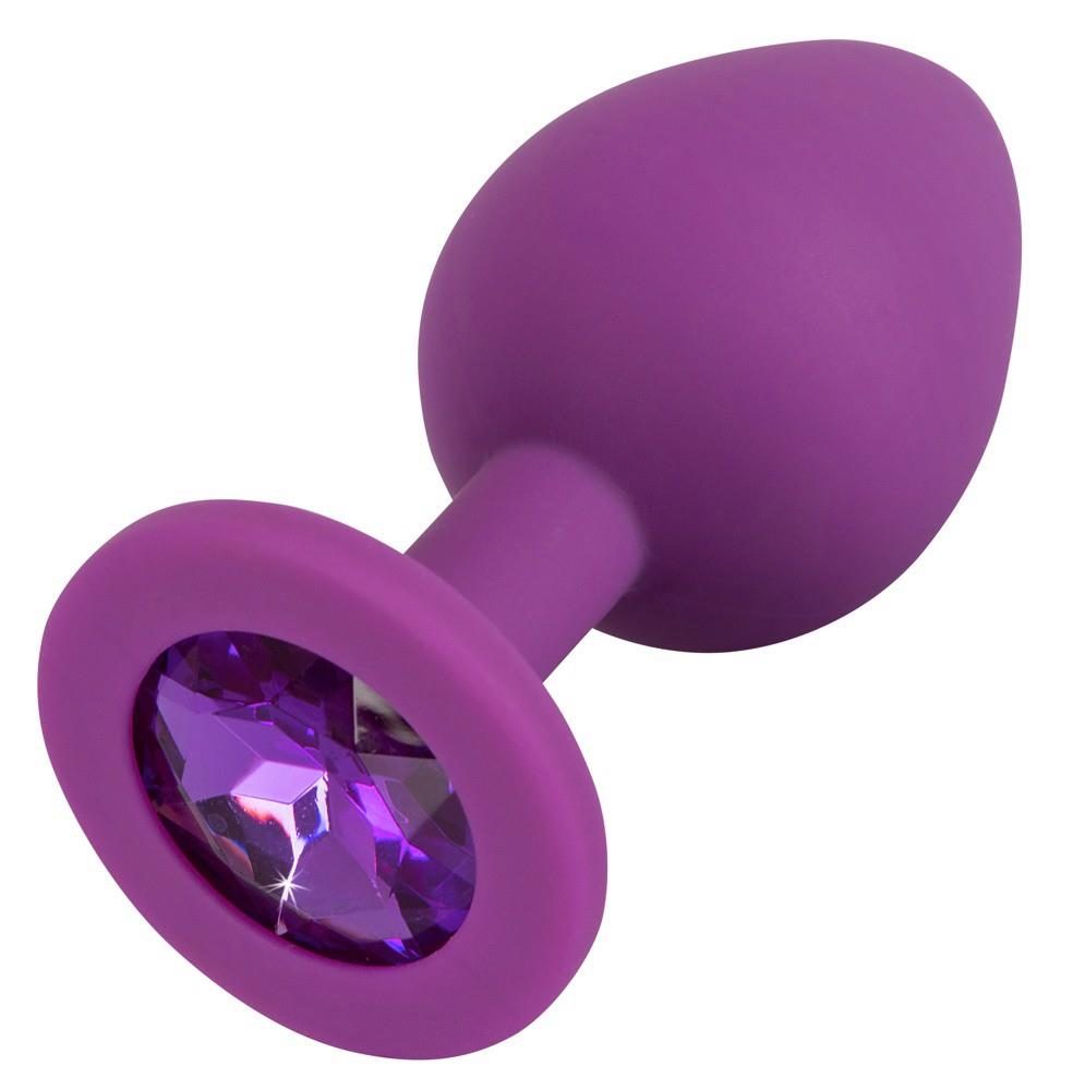 Korek analny Colorful Joy Jewel fioletowy 8 cm