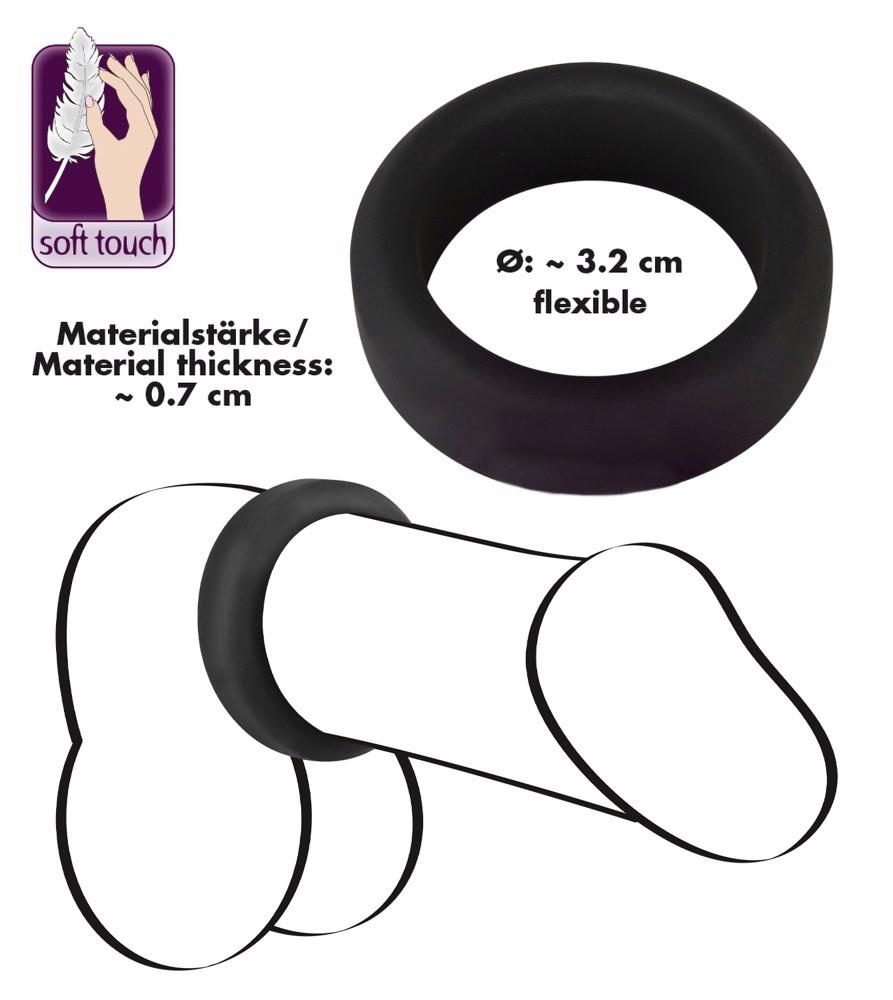 Pierścień erekcyjny silikonowy Black Velvets 3.2 cm