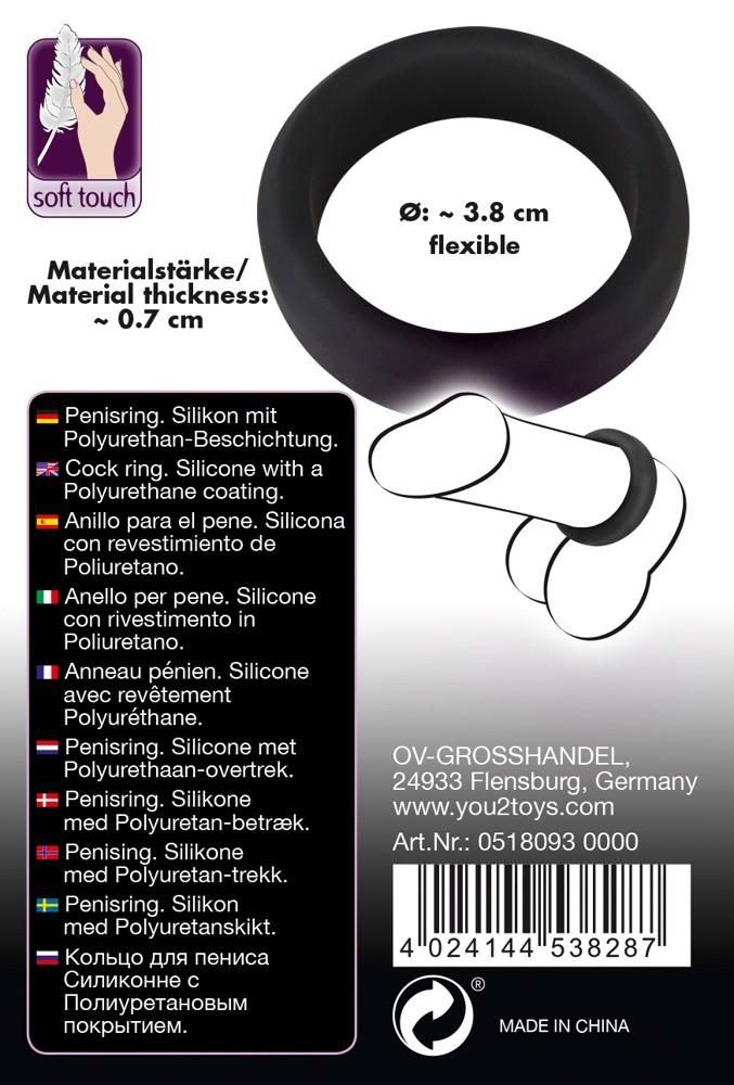 Pierścień erekcyjny silikonowy Black Velvets 3.8 cm