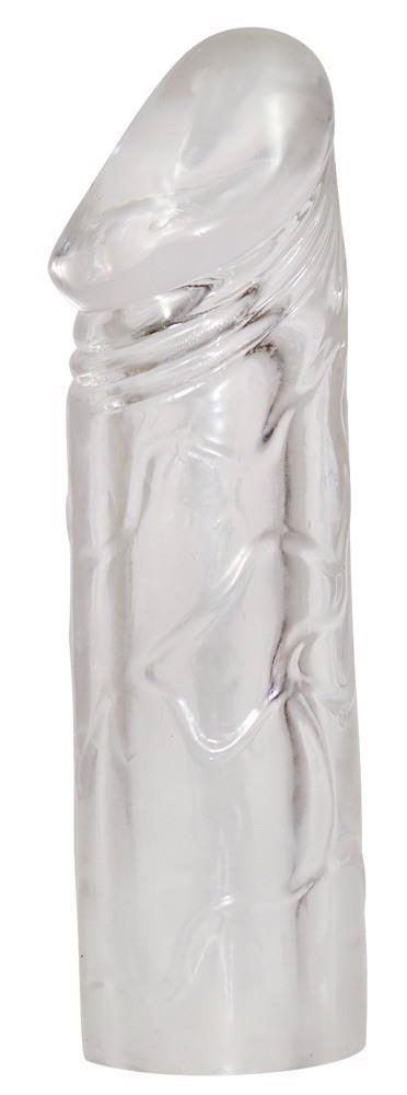 Przedłużka na penisa Mega Dick transparentna TPE 19 cm