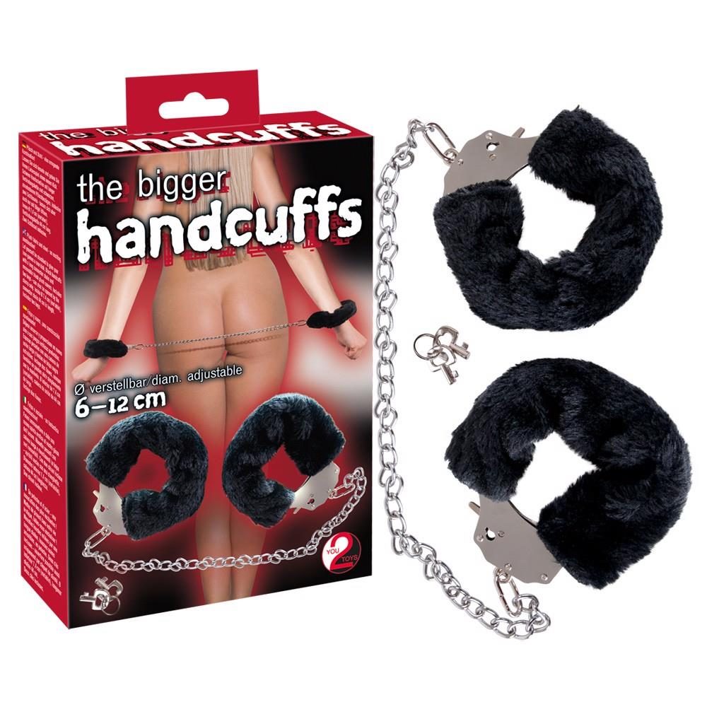 Kajdanki pluszowe You2Toys czarne z łańcuchem 44 cm