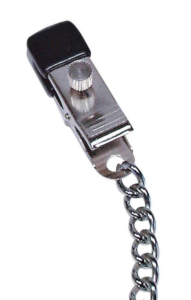 Klipsy na sutki z łańcuchem Fetish Collection 30 cm metalowe