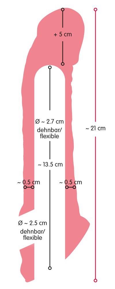 Przedłużka na penisa Nature Skin TPE 21 cm