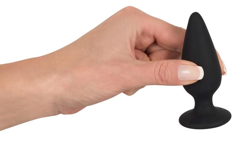 Korek analny Heavy Black Velvets M czarny 8,9 cm
