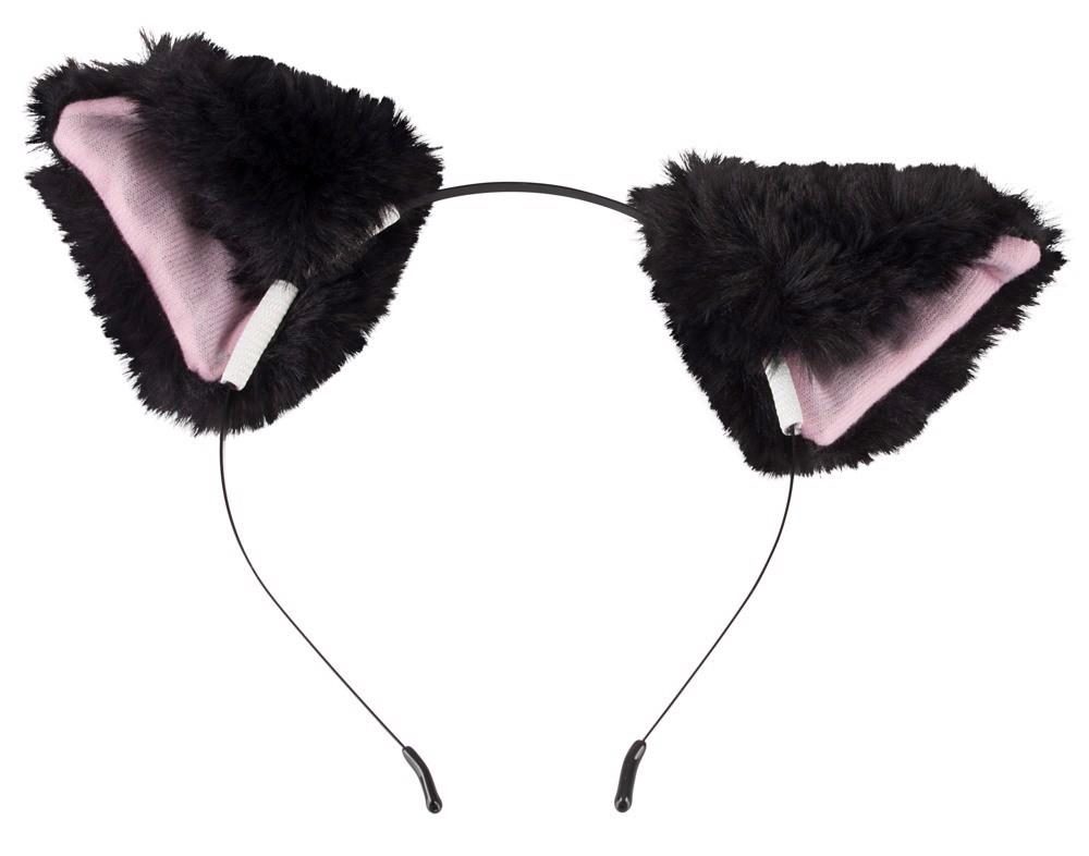 Korek analny z ogonem i uszami kota Bad Kitty czarny 9 cm