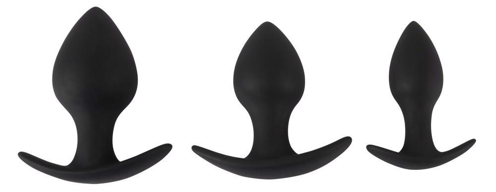 Zestaw korków analnych Black Velvets silikon 3 sztuki