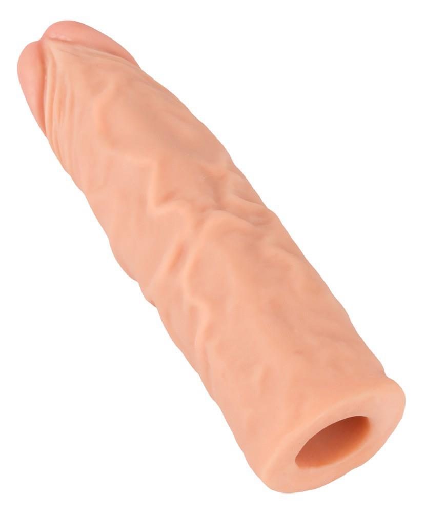 Wrażliwa przedłużka penisa Nature Skin 20 cm z wydłużeniem 3 cm