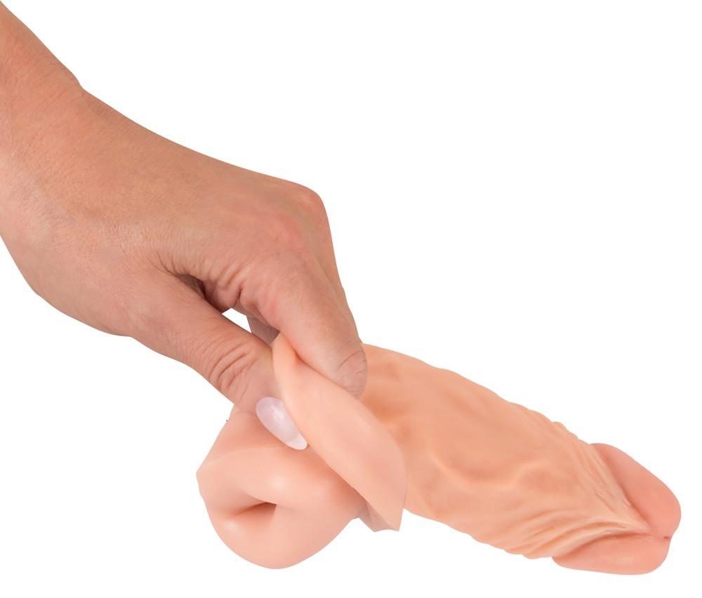 Wrażliwa przedłużka penisa Nature Skin 20 cm z wydłużeniem 3 cm