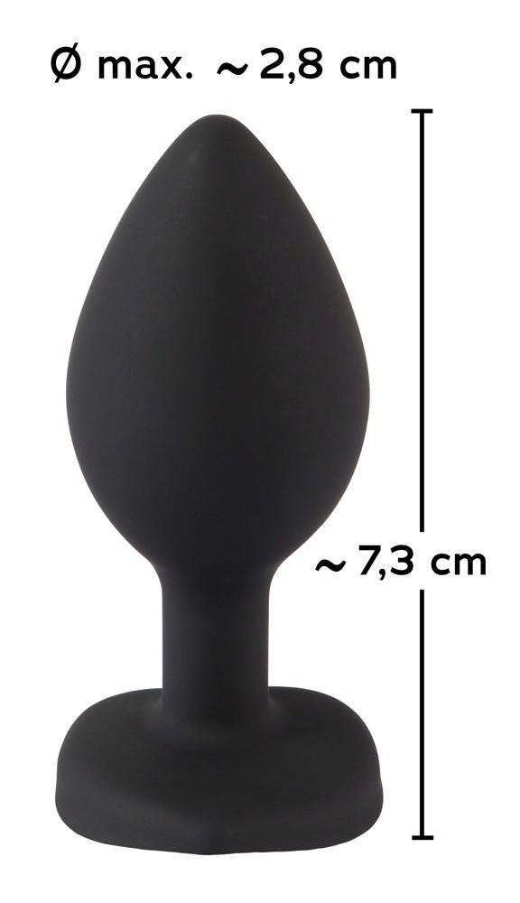 Korek analny silikonowy z sercem You2Toys 7,3 cm