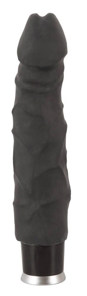 Wibrator realistyczny Nature Skin Big Vibe czarny 23 cm