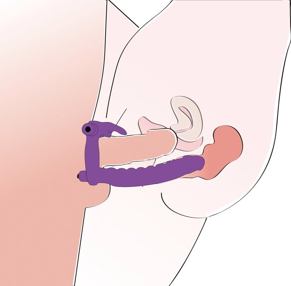 Pierścień wibrujący You2Toys silikonowy fioletowy 17 cm