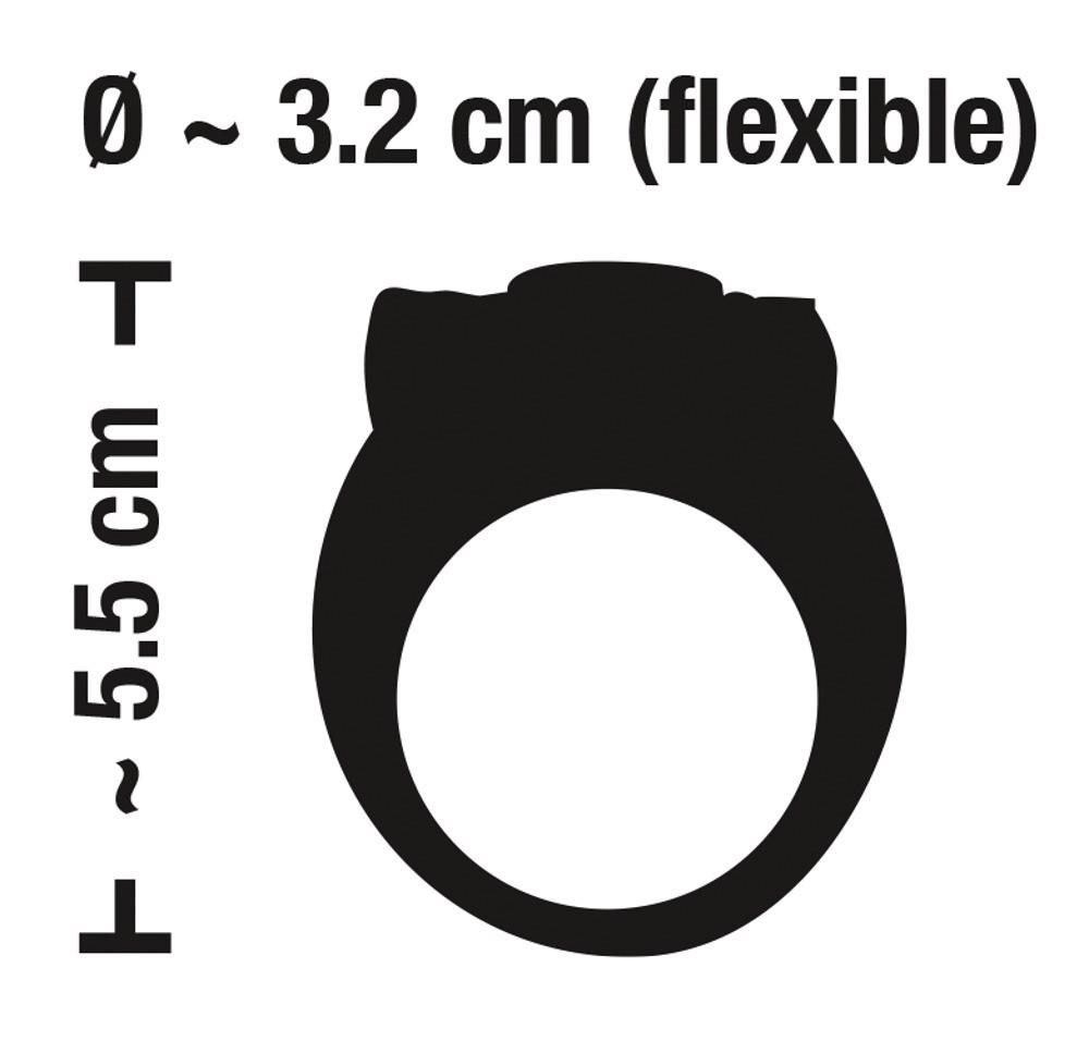 Wibrujący pierścień erekcyjny Sweet Smile silikonowy czarny 3,2 cm