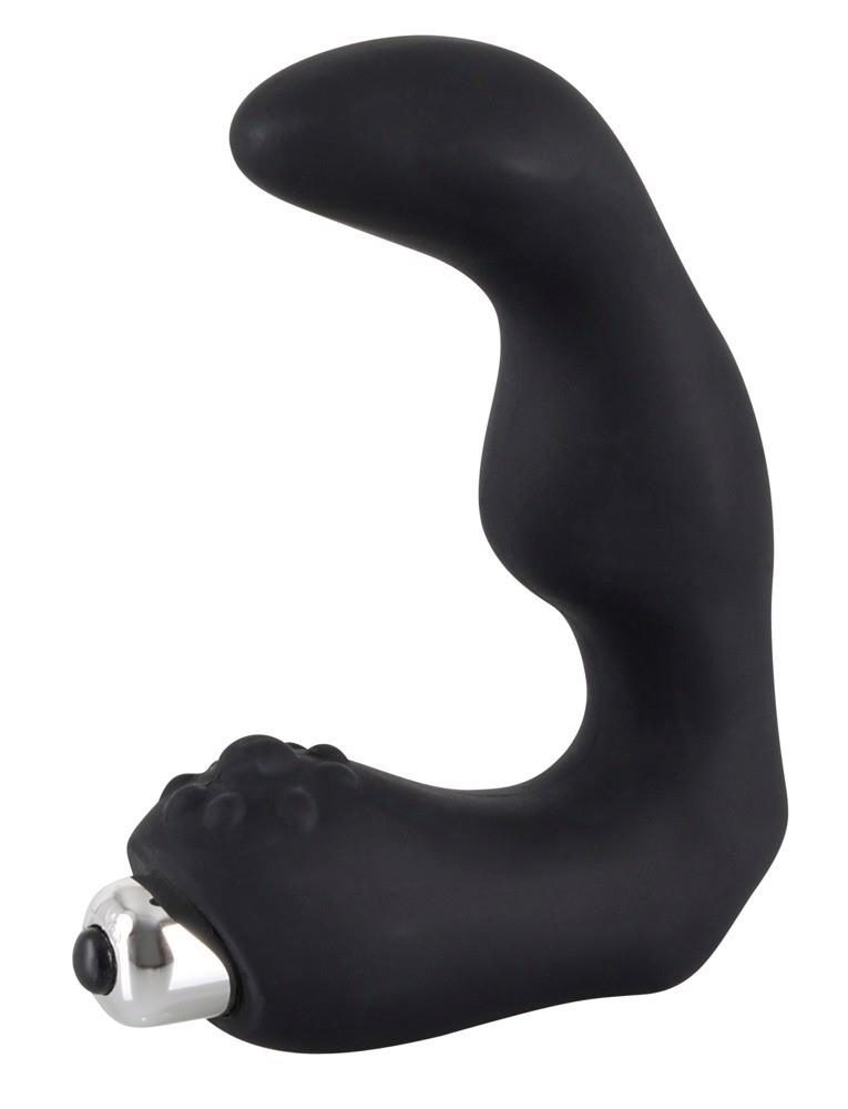 Masażer prostaty Rebel silikonowy 12 cm czarny srebrny
