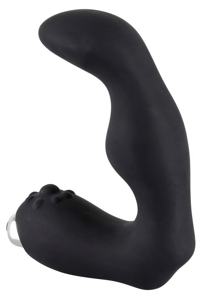 Masażer prostaty Rebel silikonowy 12 cm czarny srebrny