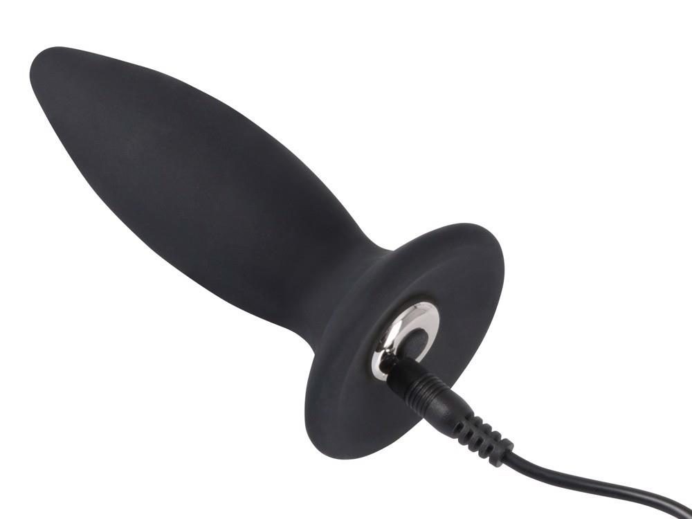 Korek analny wibrujący Black Velvets silikonowy USB 11 cm