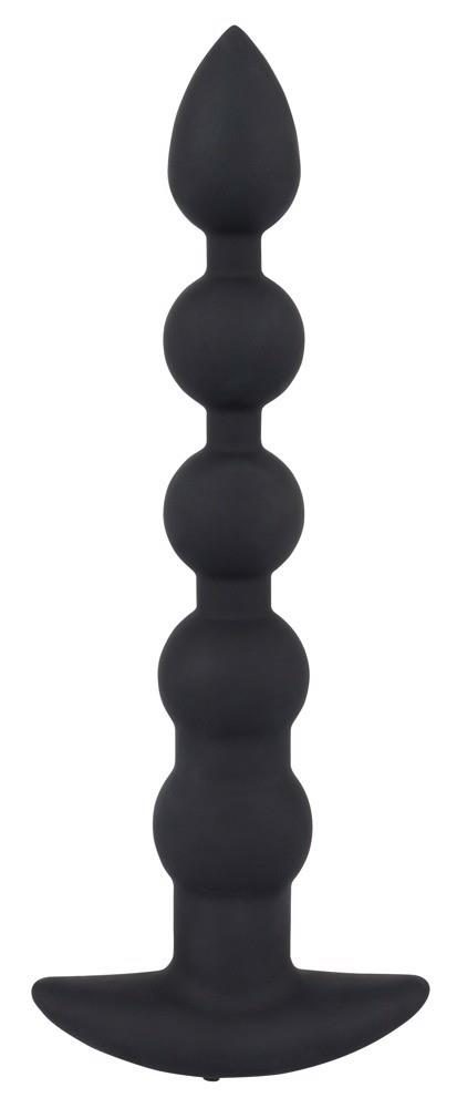 Łańcuch kulkowy analny wibrujący Black Velvets silikon USB 21 cm
