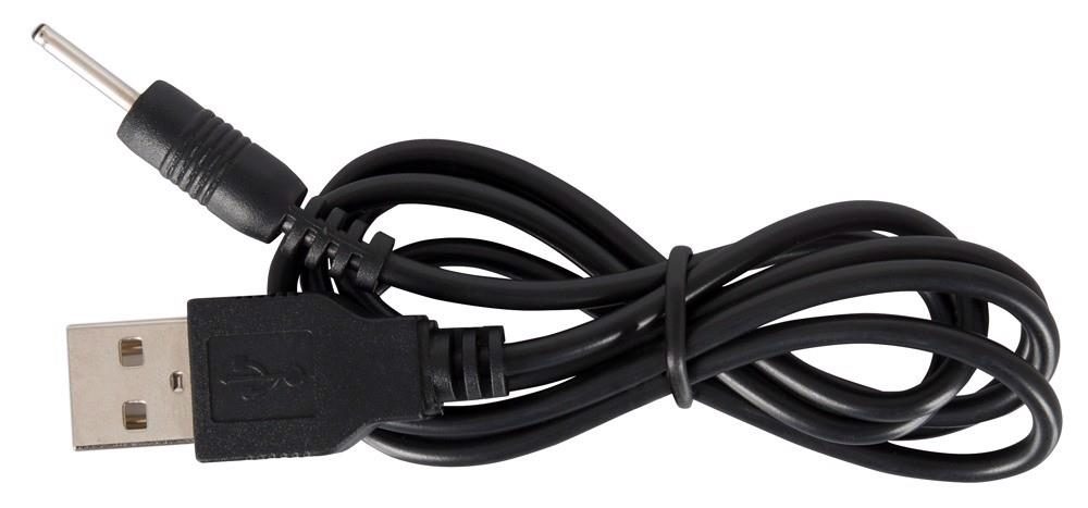 Łańcuch kulkowy analny wibrujący Black Velvets silikon USB 21 cm
