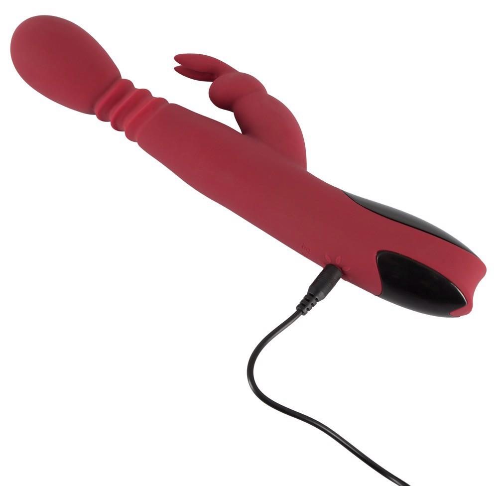 Wibrator króliczek You2Toys silikonowy czerwony rozgrzewający 26,5 cm USB