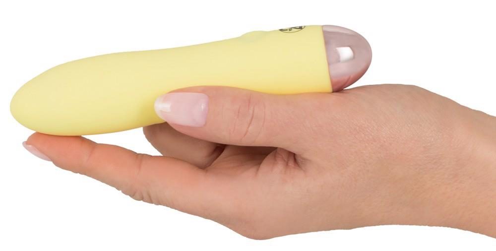 Mini wibrator Cuties żółty USB 13 cm