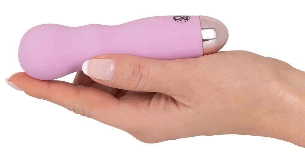Mini wibrator Cuties różowy silikonowy USB 12 cm