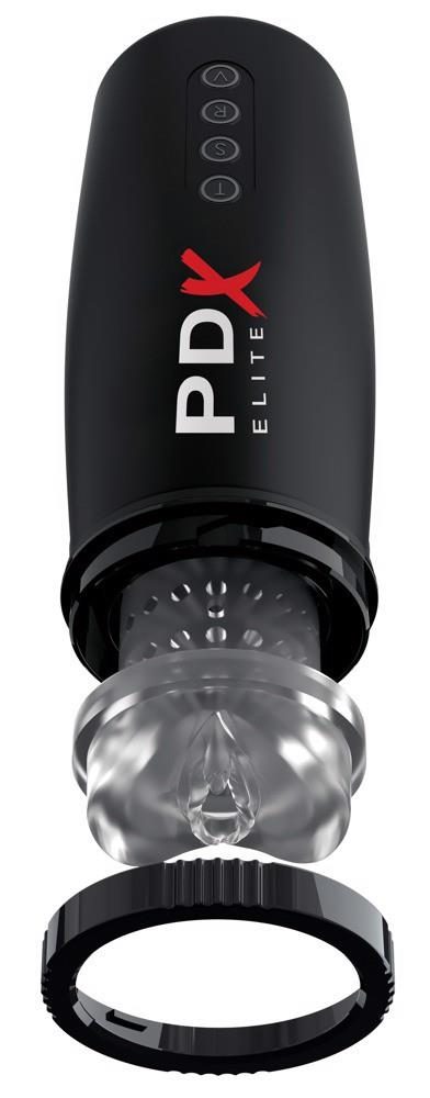 Masturbator PDX Elite Motobator 2 wibrujący z ssaniem USB 23 cm