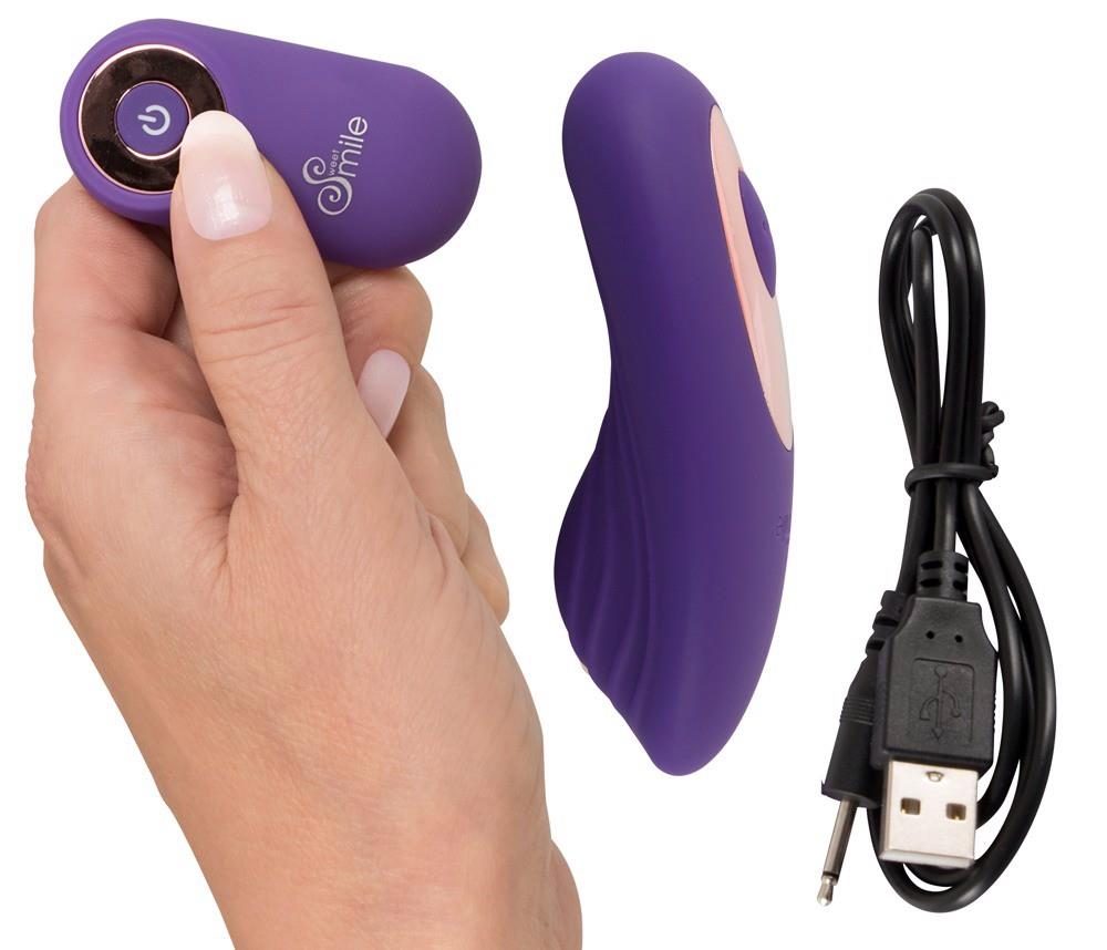 Wibrator Sweet Smile w majtkach z pilotem RC silikonowy USB