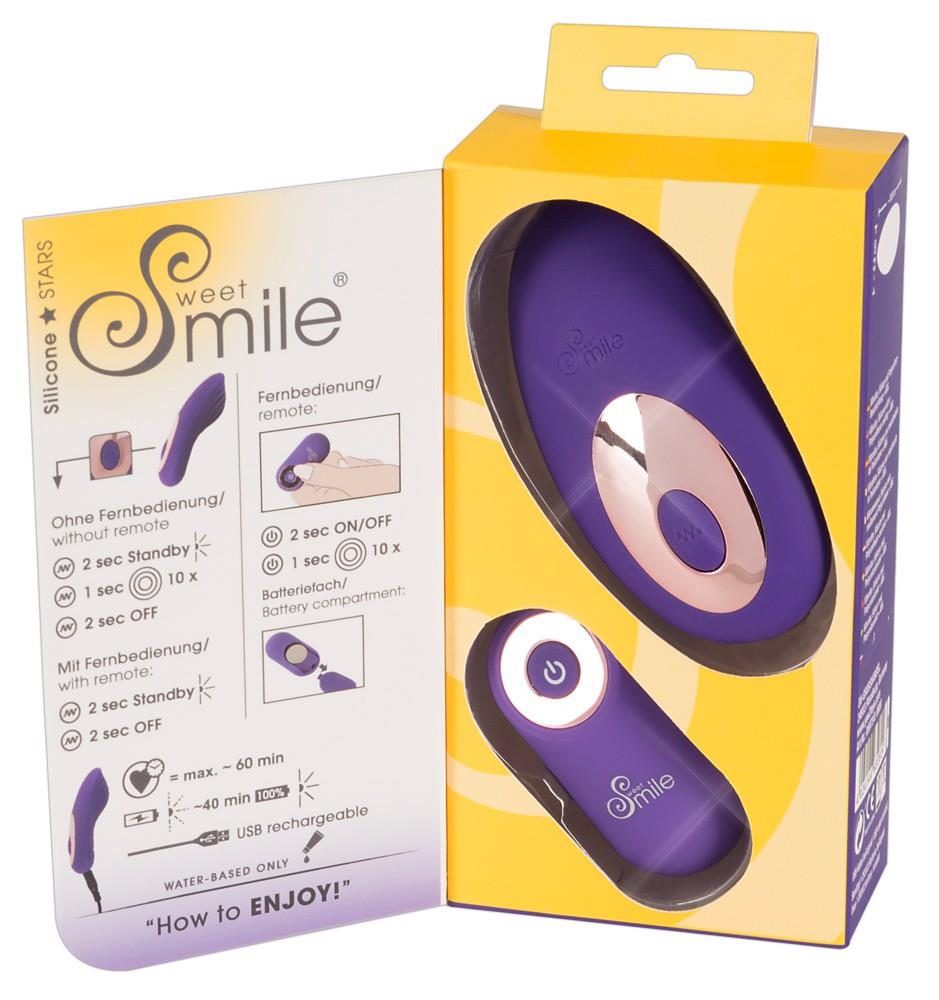 Wibrator Sweet Smile w majtkach z pilotem RC silikonowy USB