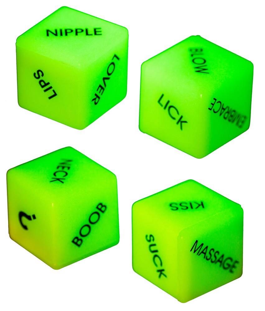 Kostki erotyczne świecące w ciemności angielskie